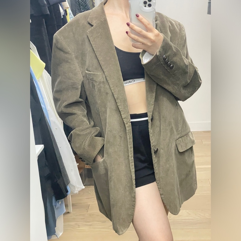 mens taupe brown Corduroy Blazer